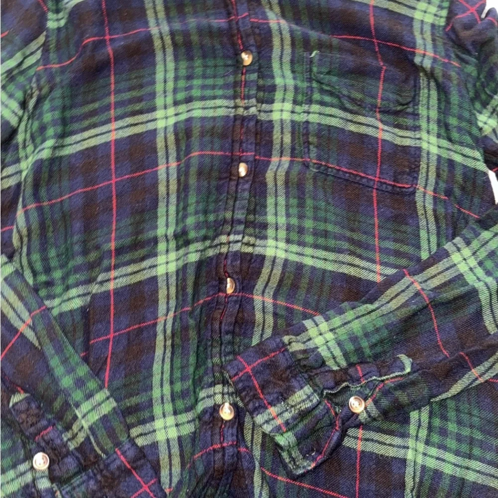 American Eagle Outfitters Blue and Green Plaid flannel - Picture 2 of 4